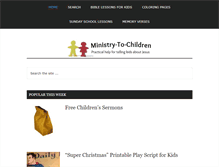 Tablet Screenshot of ministry-to-children.com